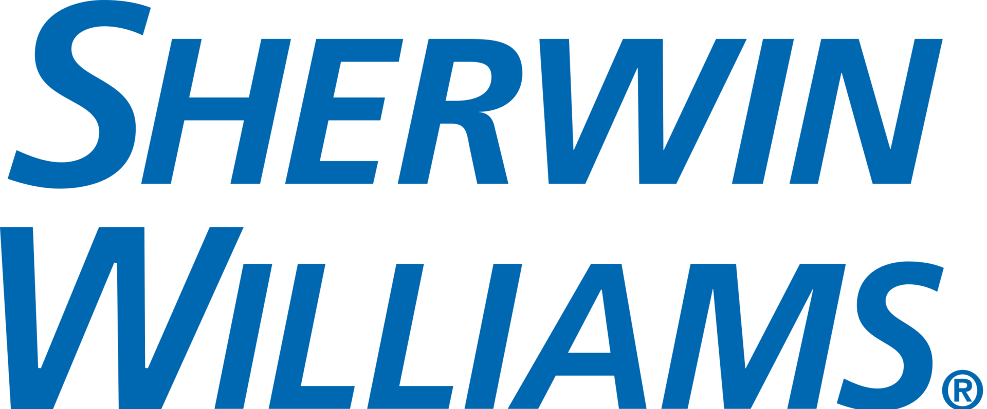 The Sherwin Williams home logo on a black background.