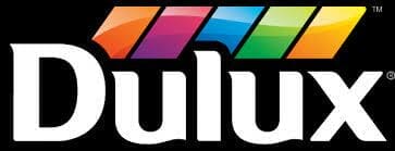 The Dulux logo on a black background, representing home.